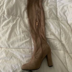 Brand new taupe knee high boots